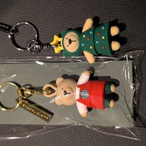 Starbucks "Bearistas" Reusable Hot Cup Topper/Keychain (Set Of Two)